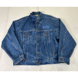 Vintage Billy Dean Billy The Kid Tour Whoa Denim Jacket Size Lg Country Music FS
